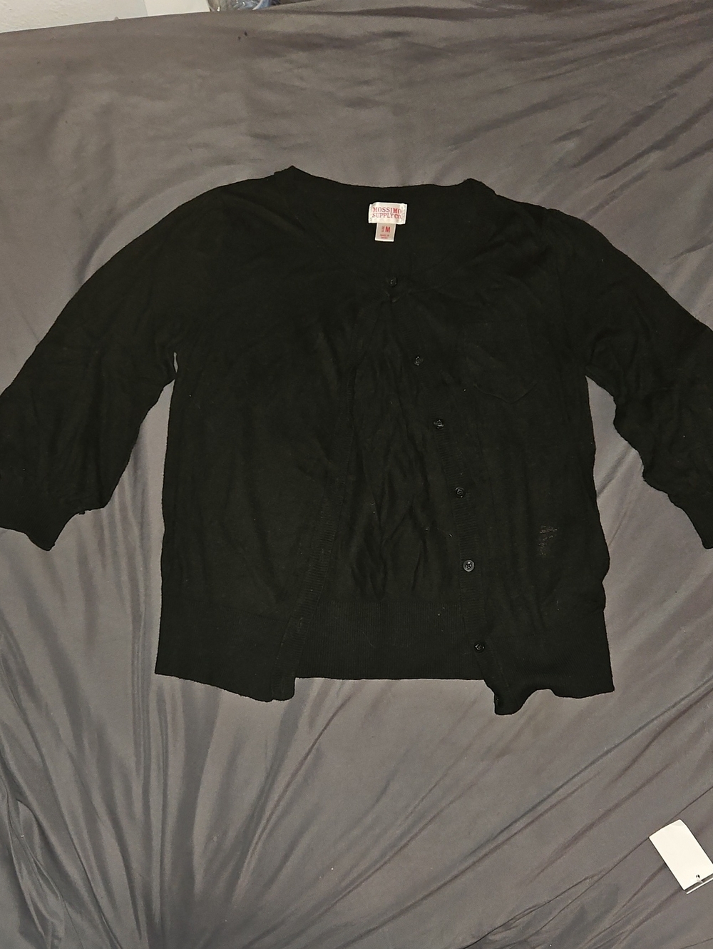 Womens Black Button Cardigan